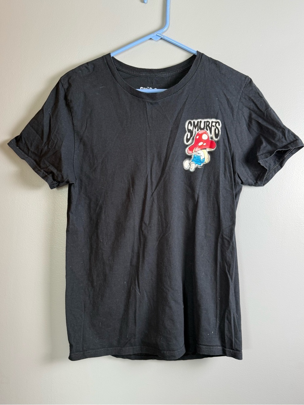 Smurfs Graphic Short Sleeve 100% Cotton Tee Shirt Mens Sz M